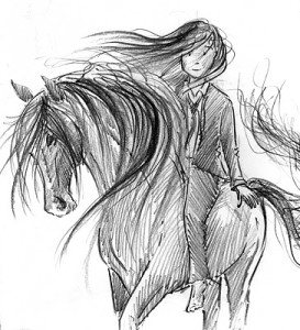 girl on horse forward