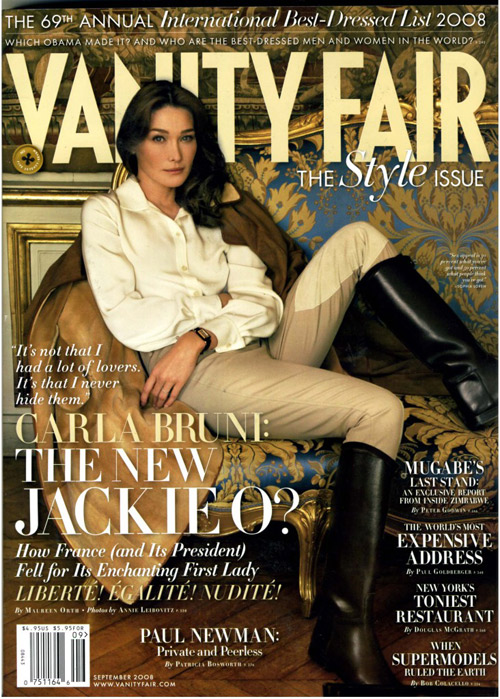 Carla Bruni na capa de 2009